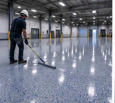 Epoxy floor coatings for commercial and industrial facilities
