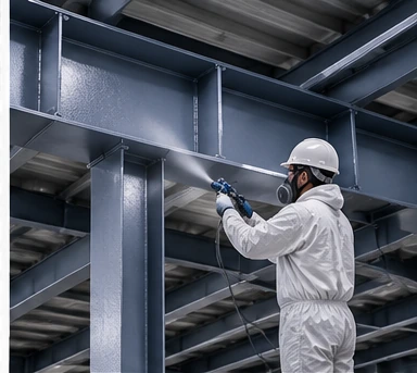 High-performance industrial protective coating application