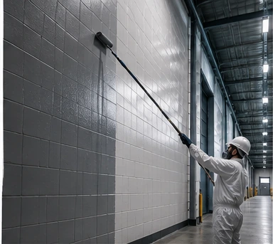 Protective coating systems for commercial and industrial walls