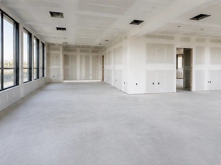 Commercial drywall finishing