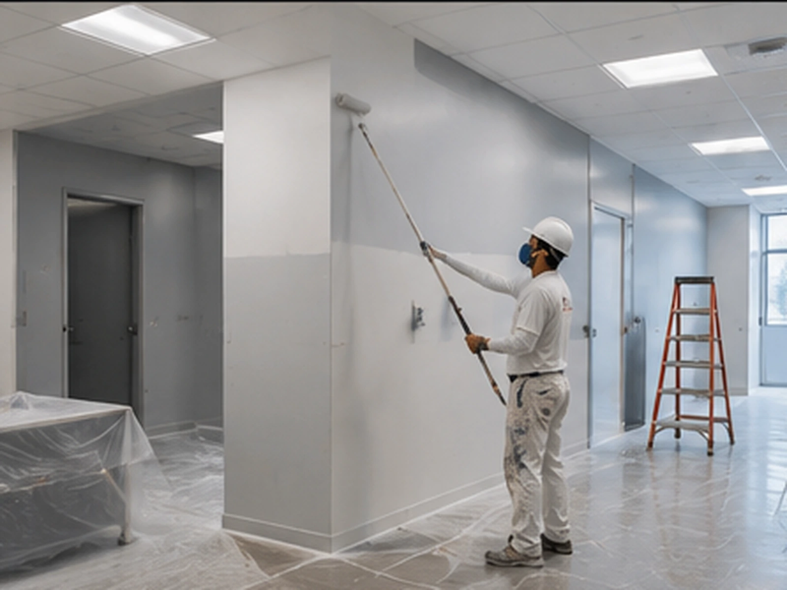 Interior commercial and industrial painting