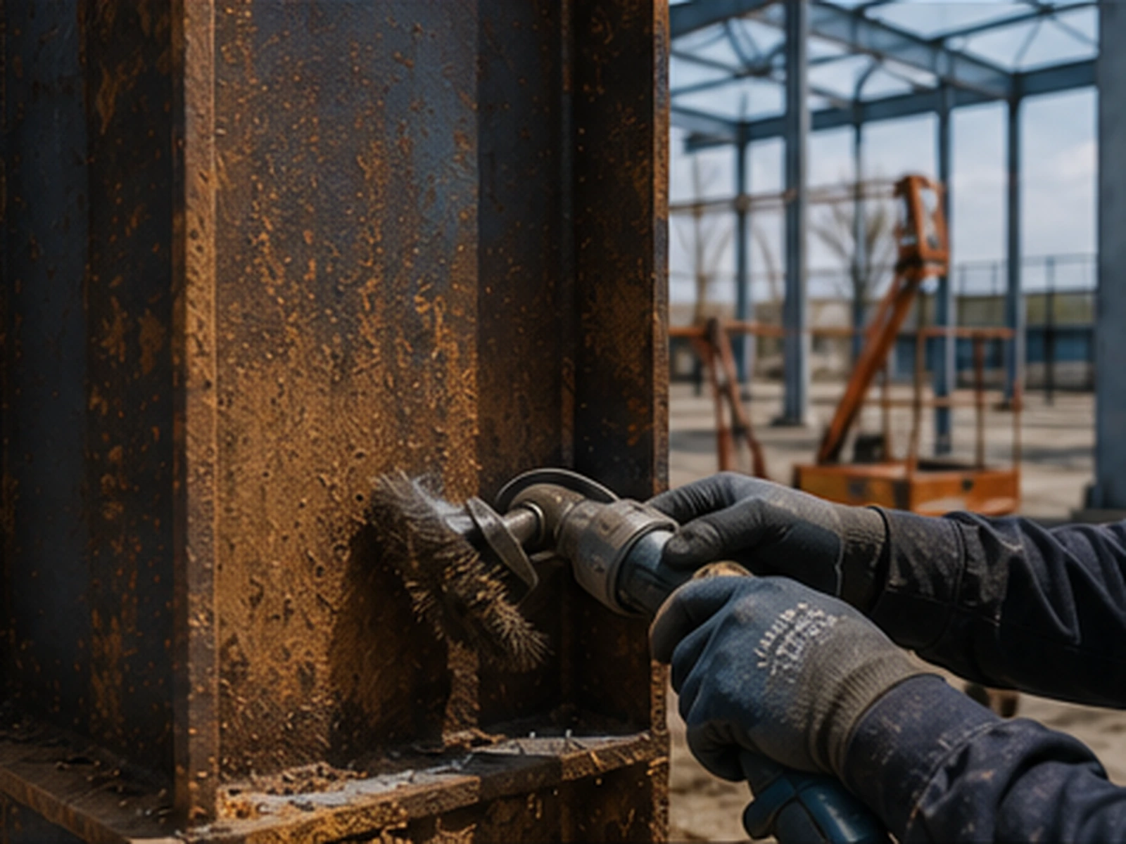 Rust remediation on industrial metal surfaces